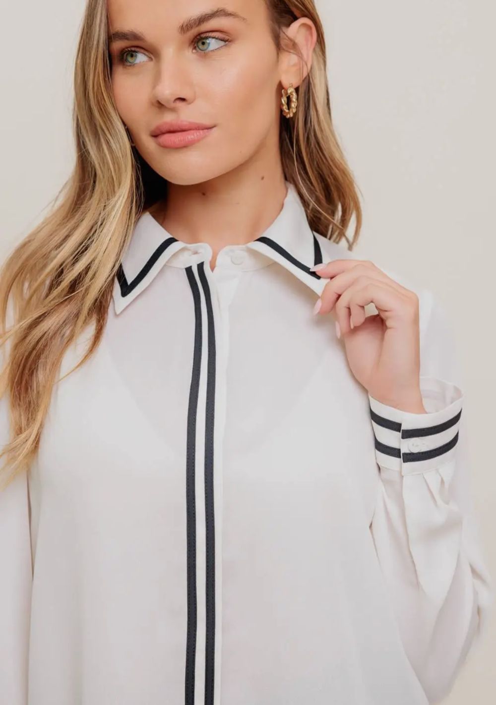 ♡ Bluse mit Kontraststreifen