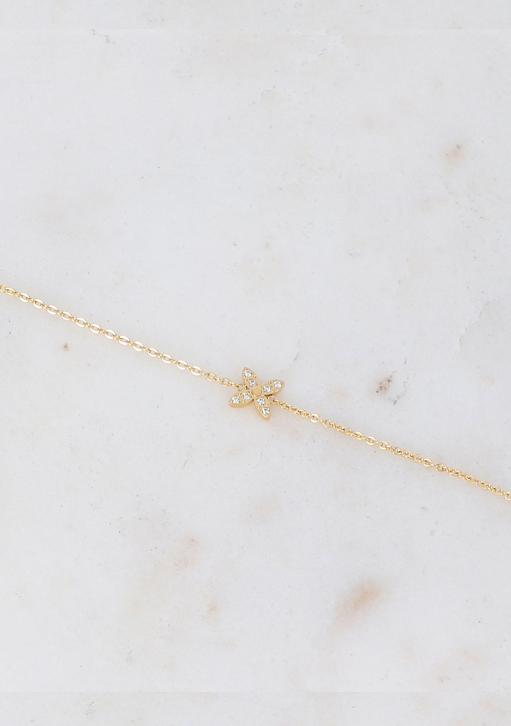 ♡ Armband mit Blüte und Zirkonia