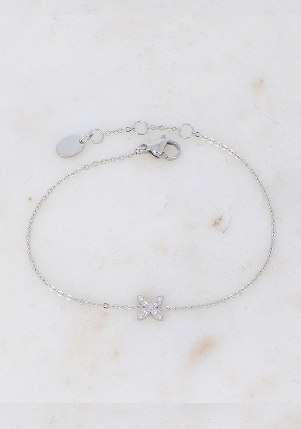 ♡ Armband mit Blüte und Zirkonia