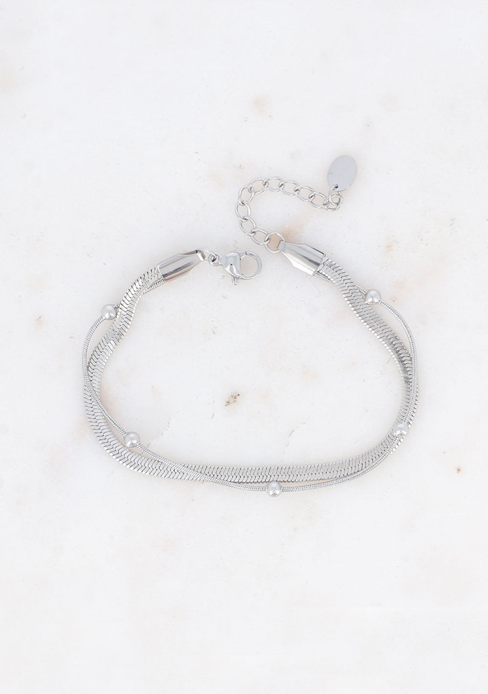 ♡ Doppelarmband mit Schlangengeflecht