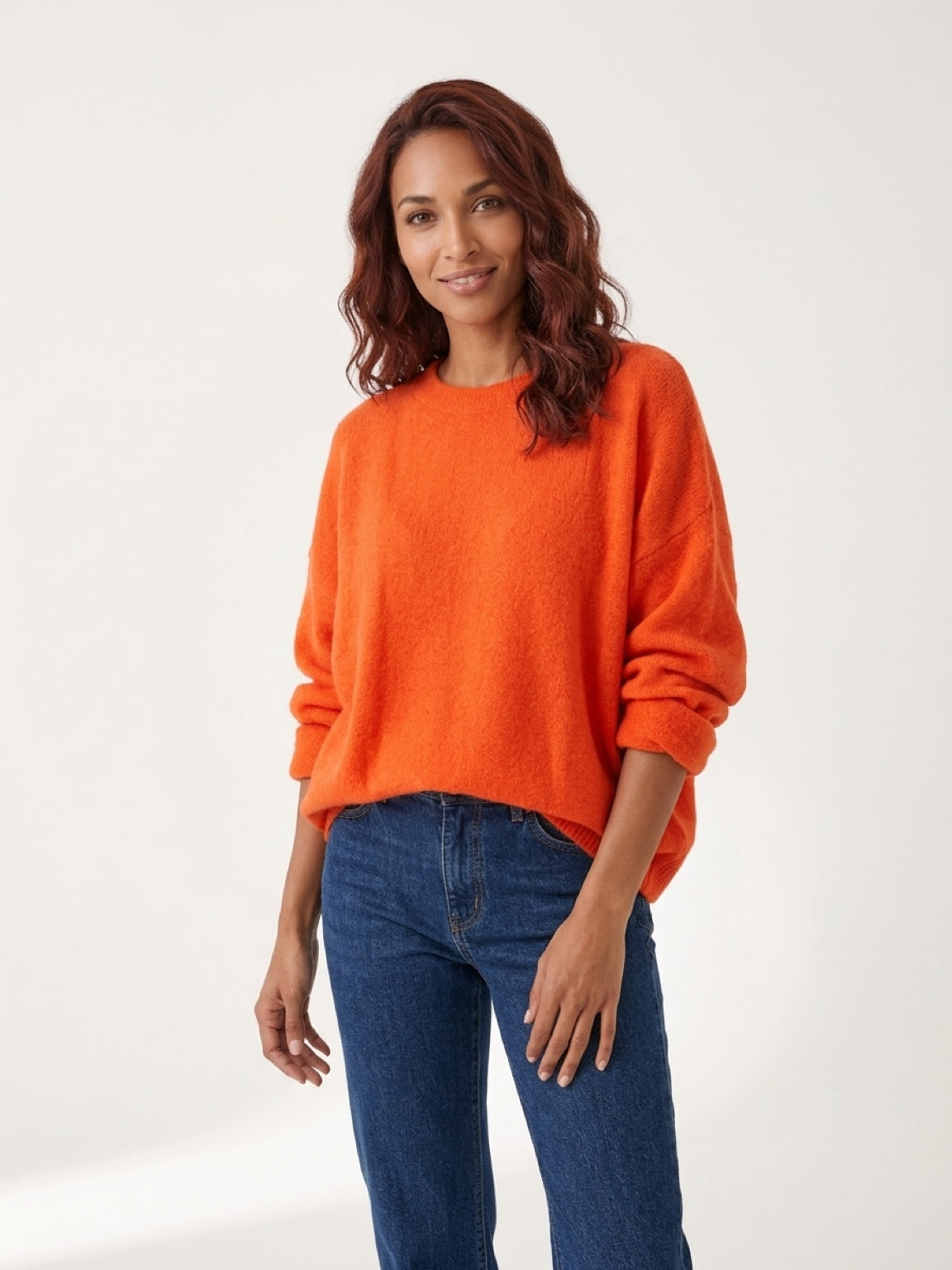 ♡ Strickpullover mit Krempelarm