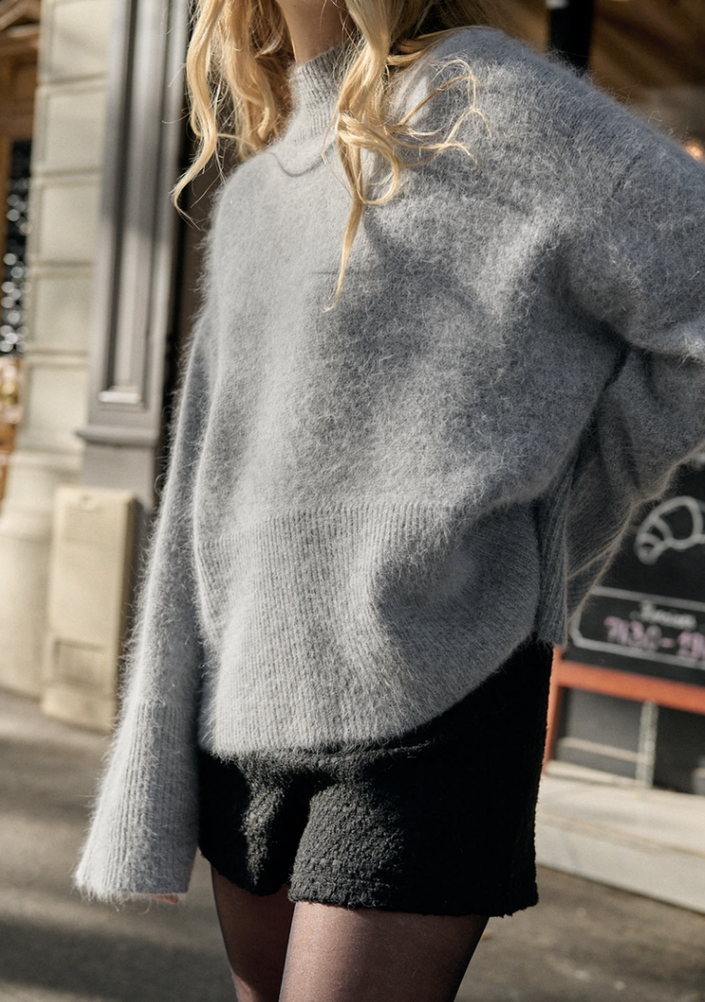 ♡ Angorapullover mit Stehkragen