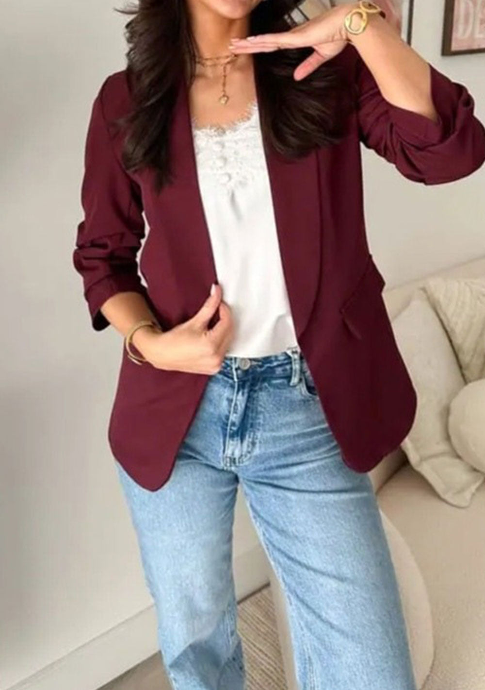 ♡ Blazer mit geschopptem Arm