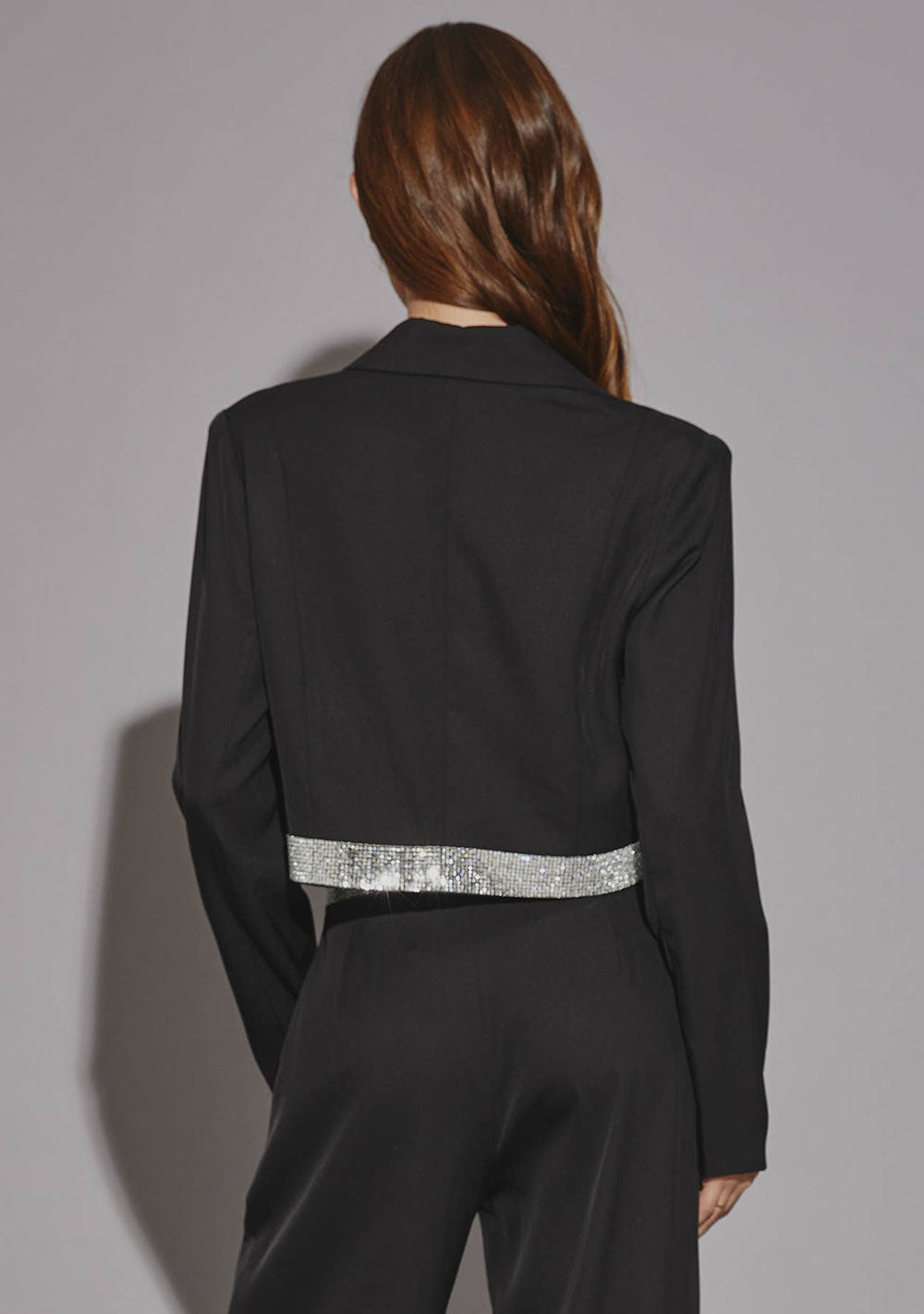 ♡ Verkürzter Blazer mit Glitzerbund