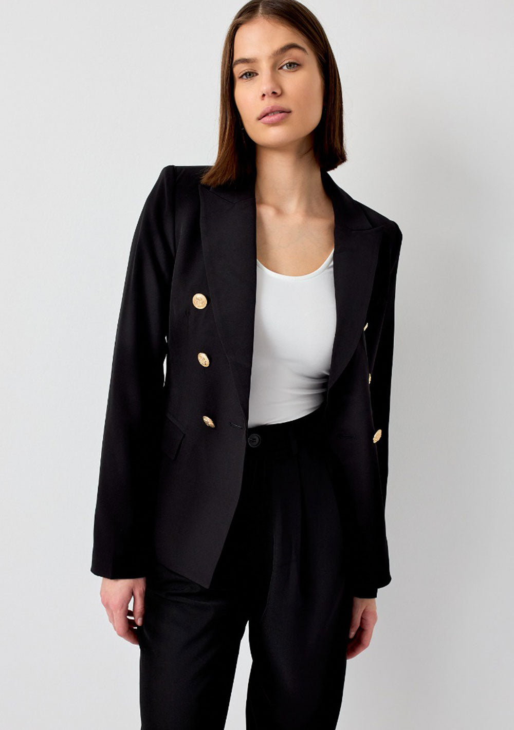 ♡ Doppelreihiger Blazer Goldknöpfe