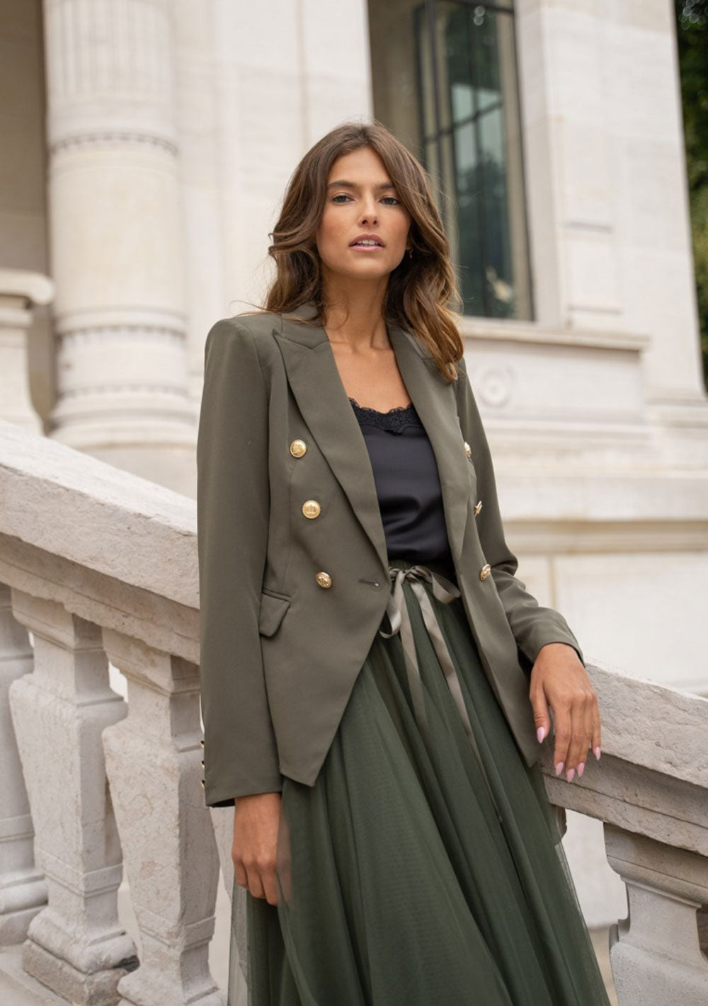 ♡ Doppelreihiger Blazer Goldknöpfe
