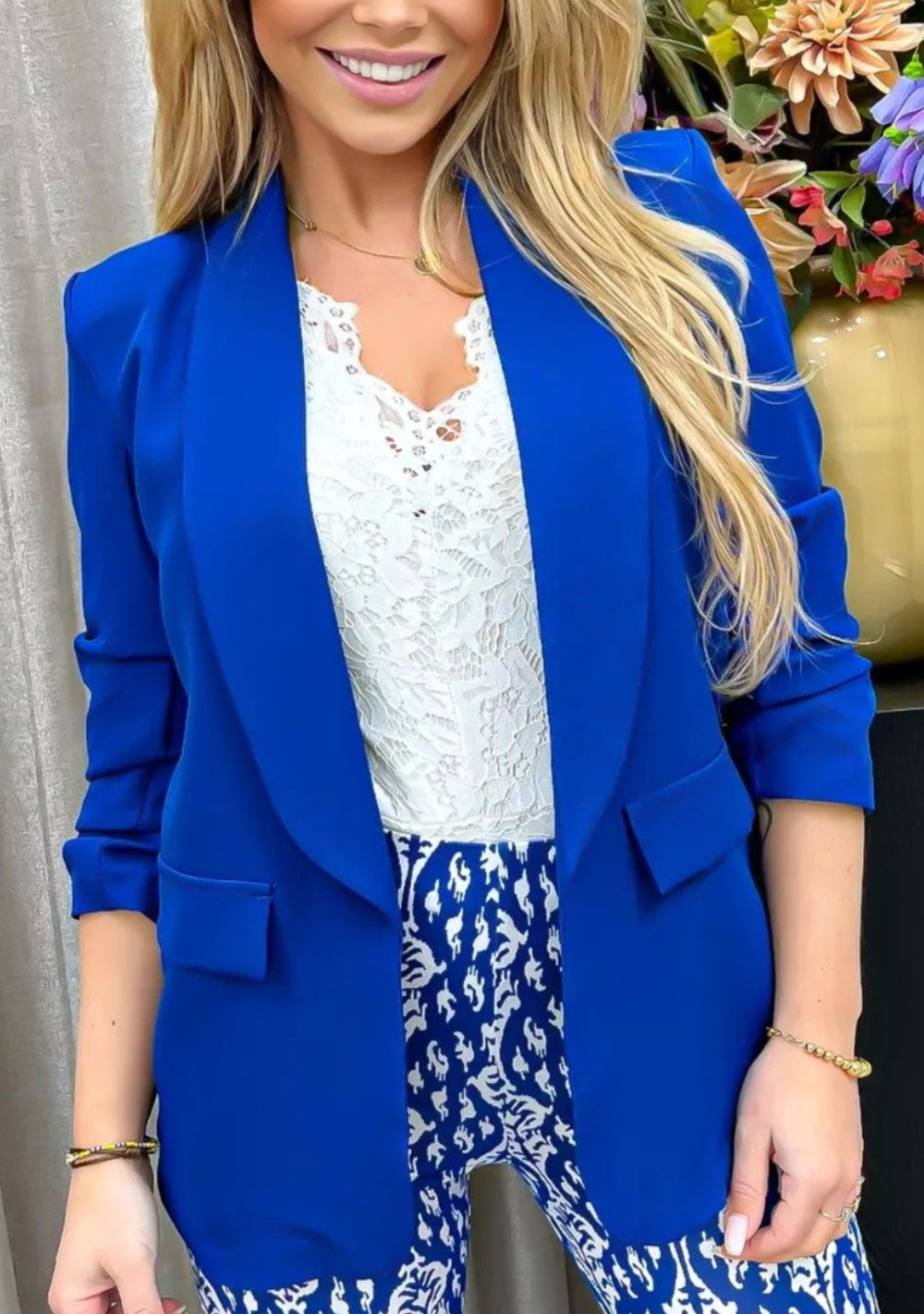 ♡ Offener Blazer mit geschopptem Arm