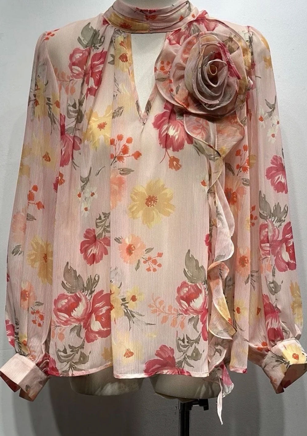 ♡ Chiffonbluse mit Blumenmuster