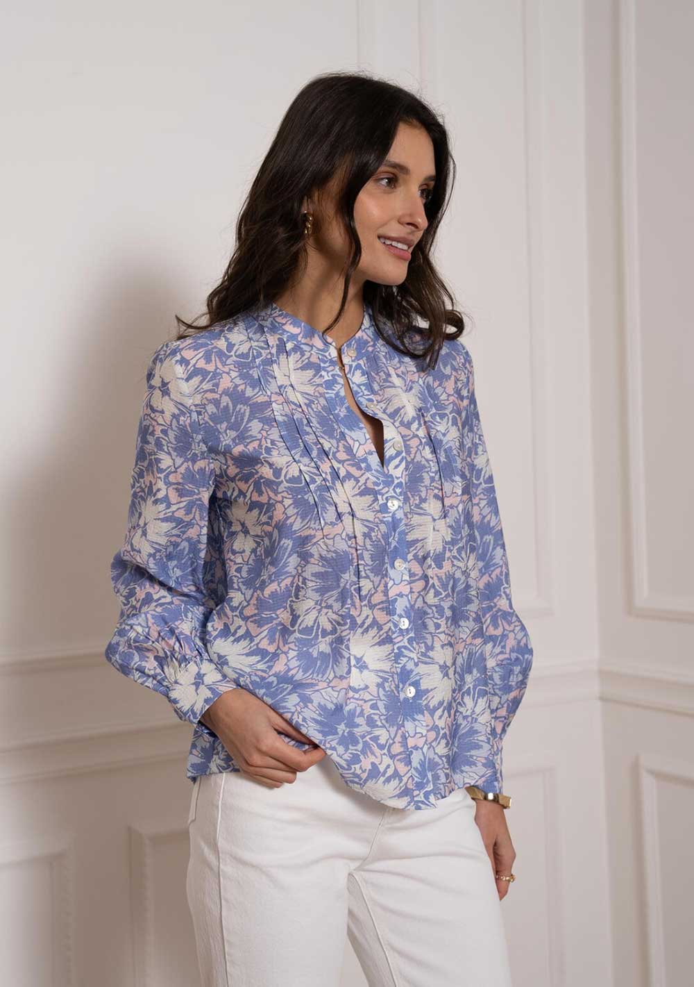 ♡ Bluse mit Palmen-Print