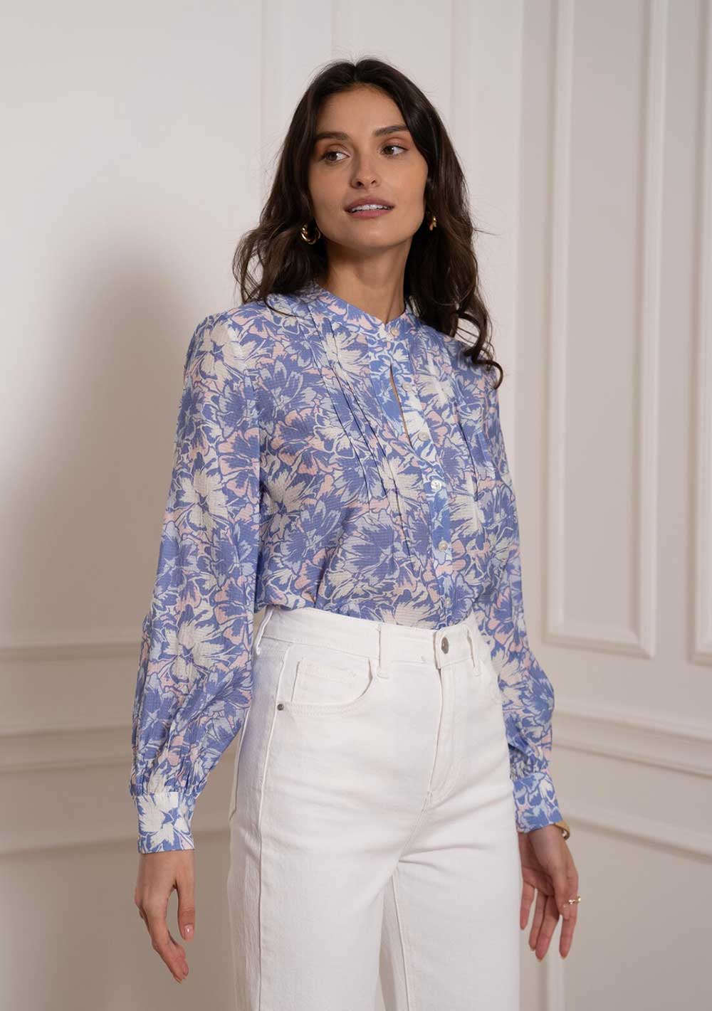 ♡ Bluse mit Palmen-Print