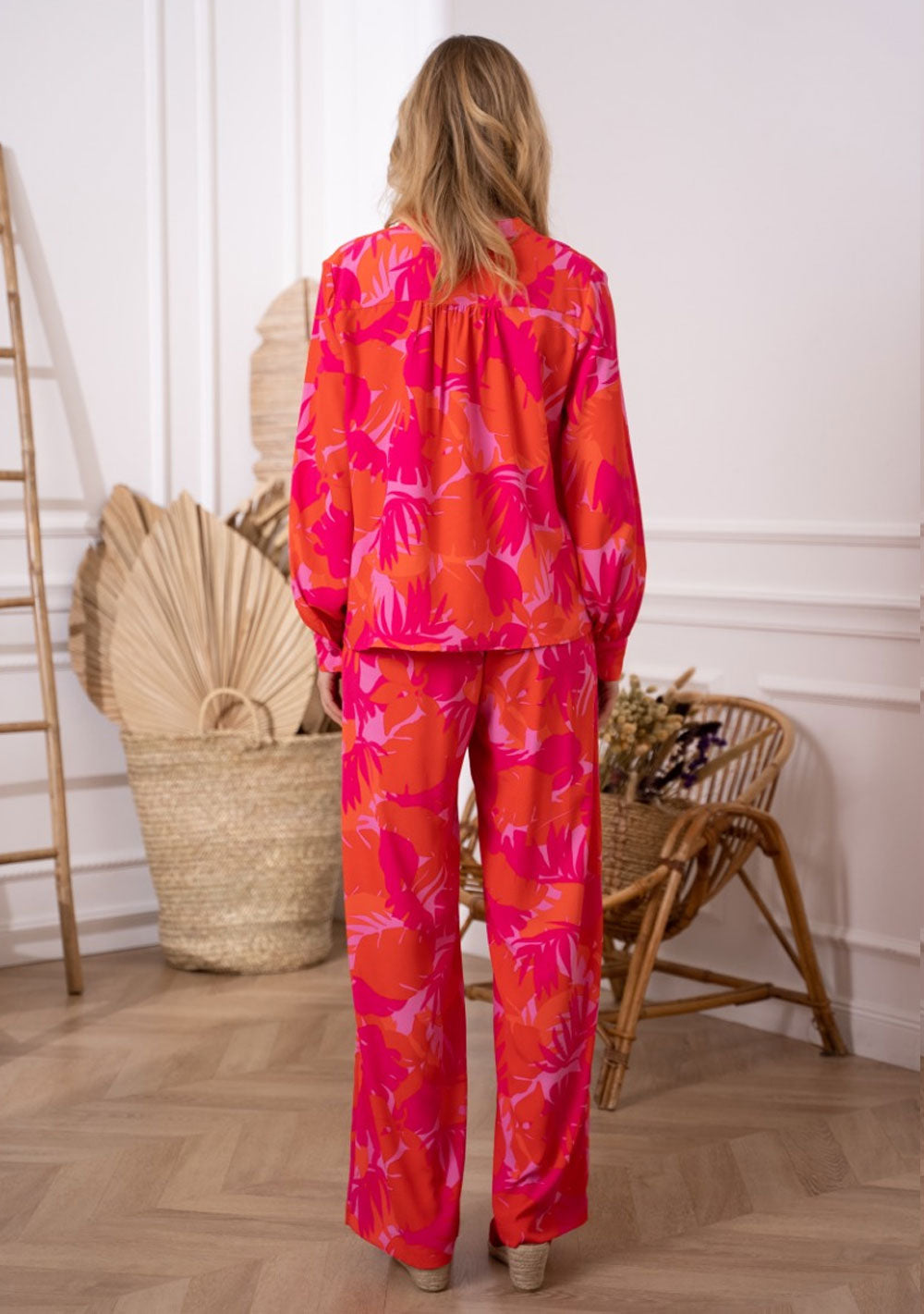 ♡ Bluse mit Palmen-Print