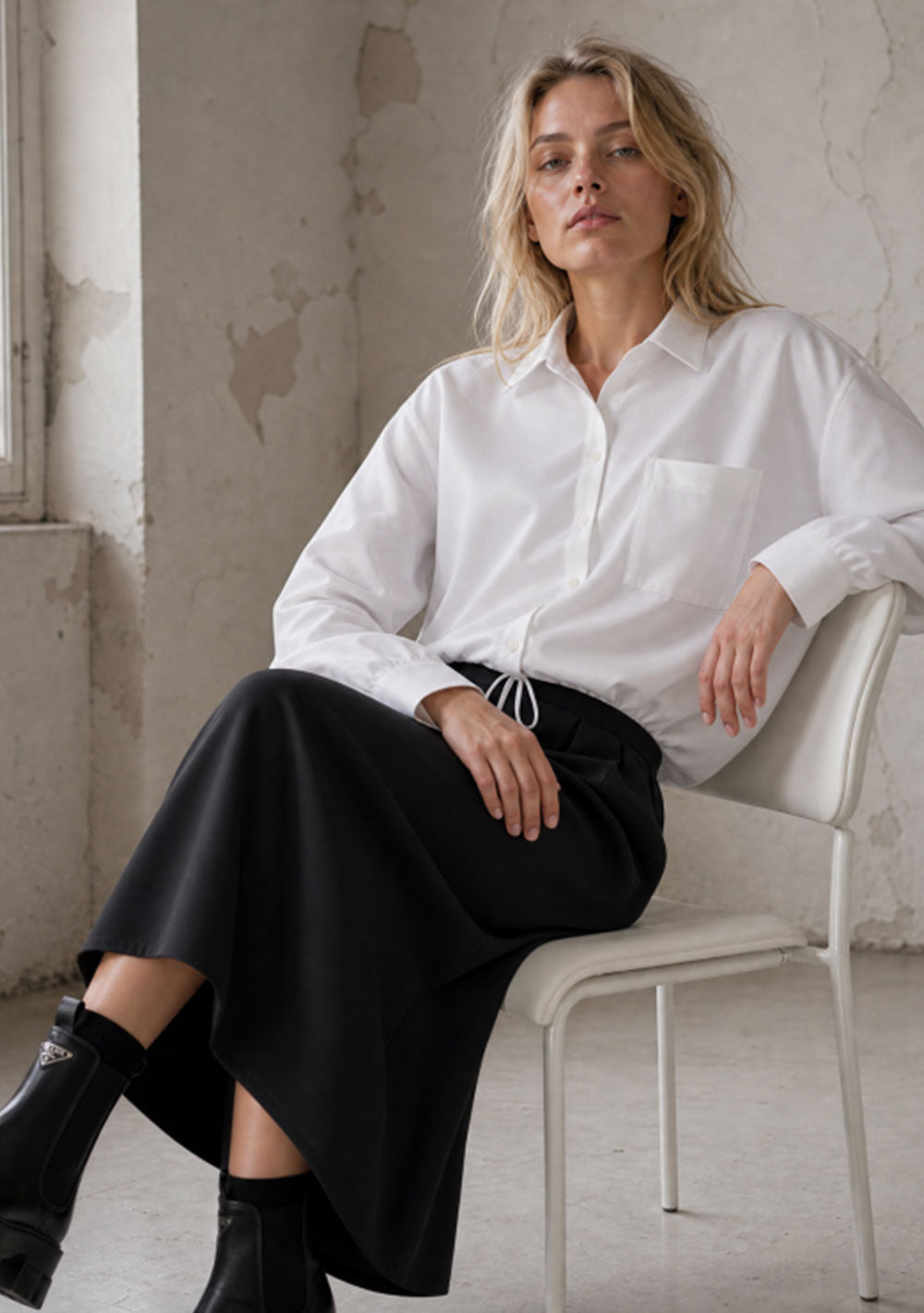 ♡ Bluse aus Technical Jersey