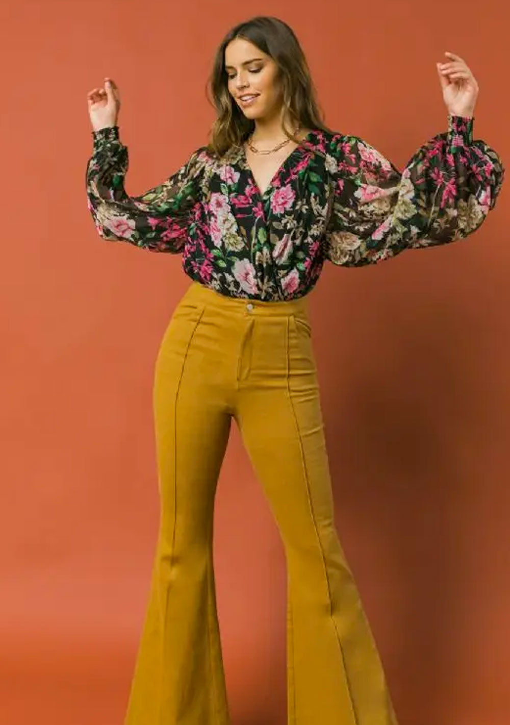 ♡ Body mit Blütenprint