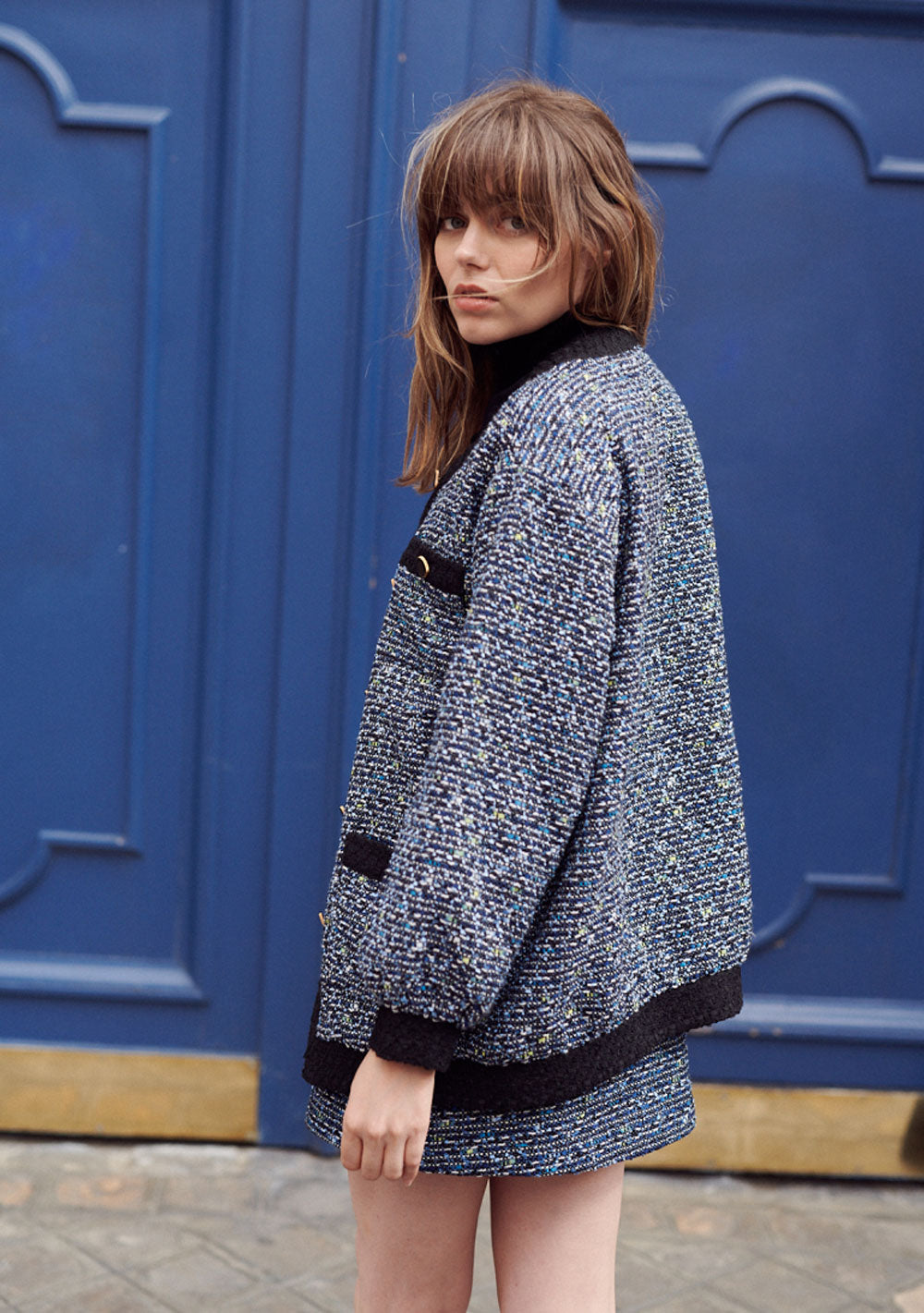 ♡ Oversized Tweed-Jacke