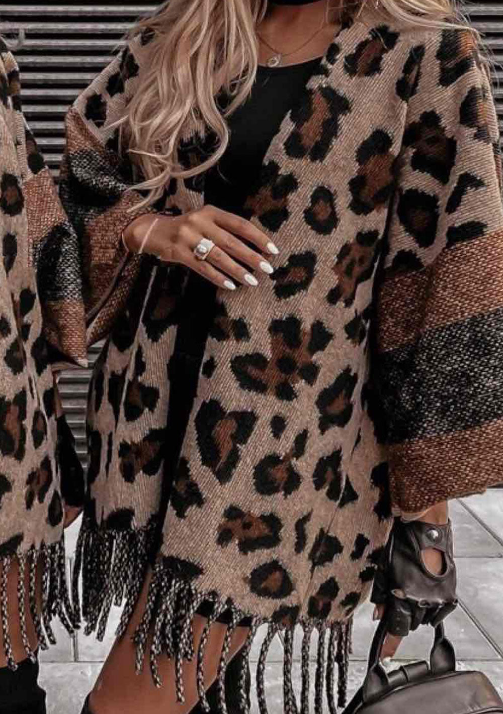 ♡ Cape mit Leopardenprint