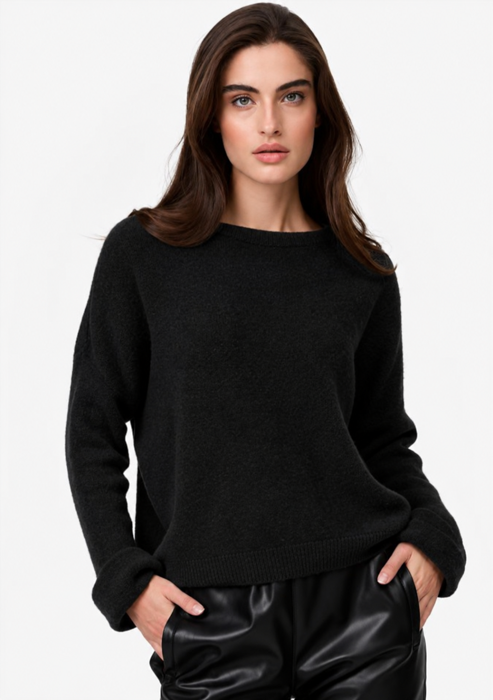 ♡ Strickpullover mit Krempelarm