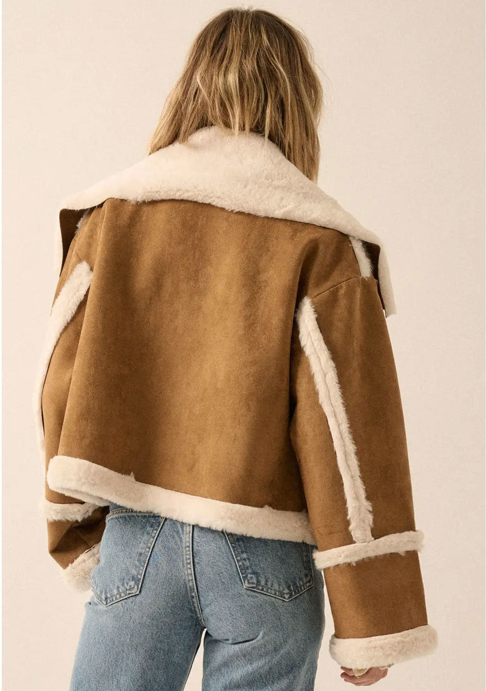 ♡ Jacke aus Velourslederimitat