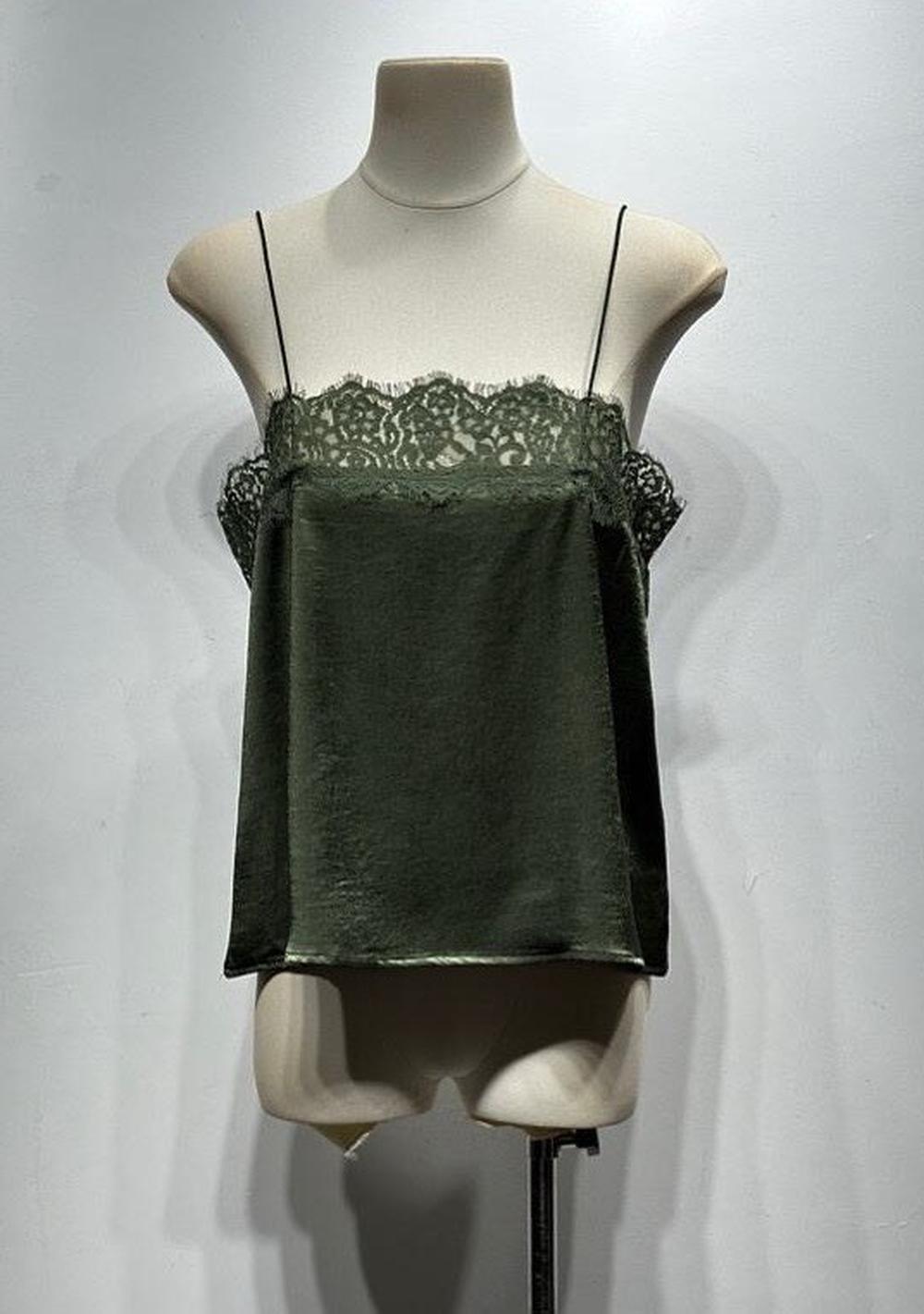 ♡ Satintop mit Spitzenborte