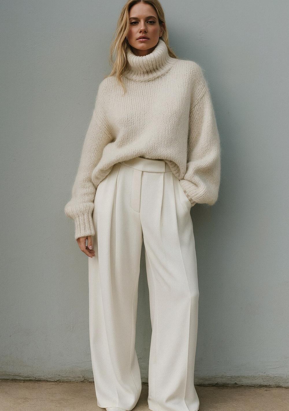 ♡ Weit geschnittene Hose mit Fleece-Baumwollfutter