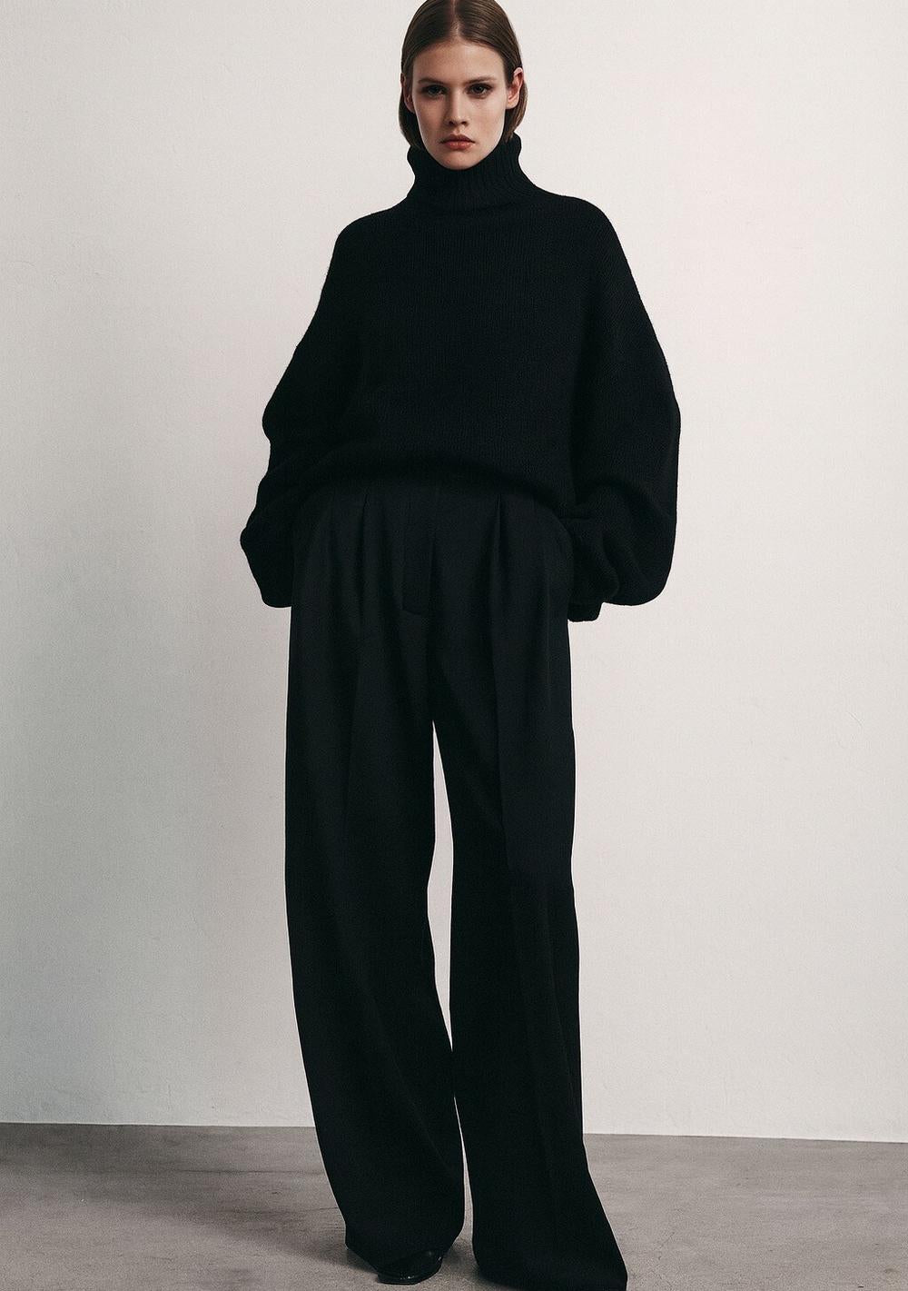 ♡ Weit geschnittene Hose mit Fleece-Baumwollfutter