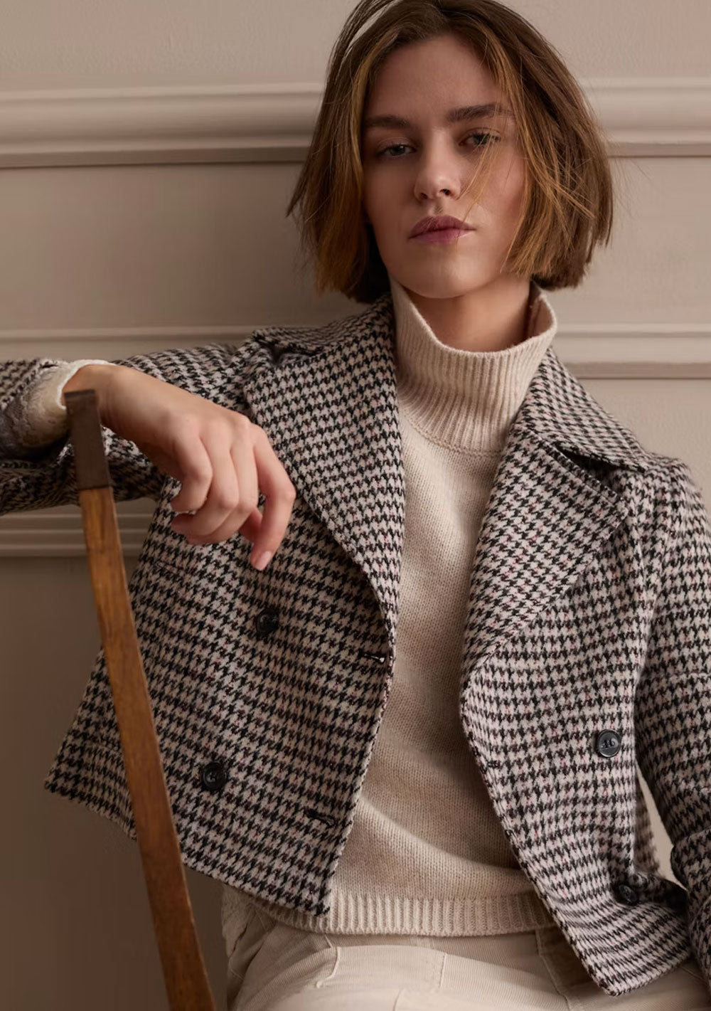 ♡ Jerseyjacke mit Hahntritt
