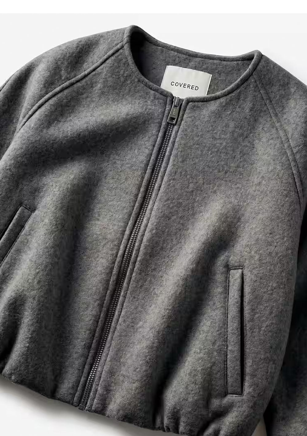 ♡ Kurze Bomberjacke aus Kunstwolle