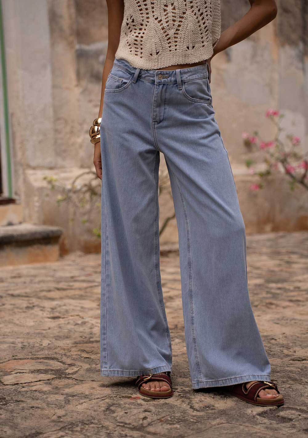 ♡ Jeans, Palazzo, weites Bein