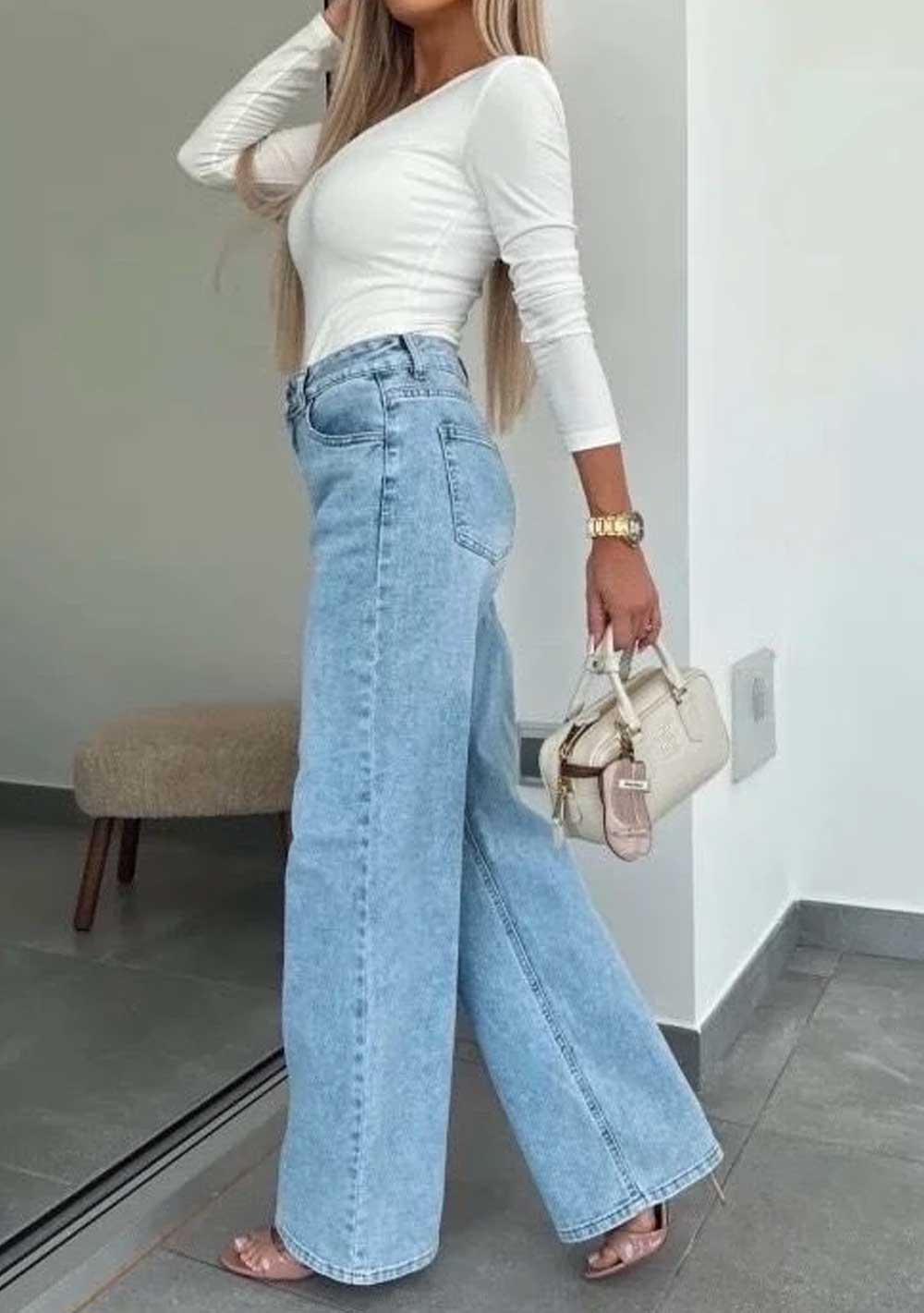 ♡ Jeans mit weitem Bein