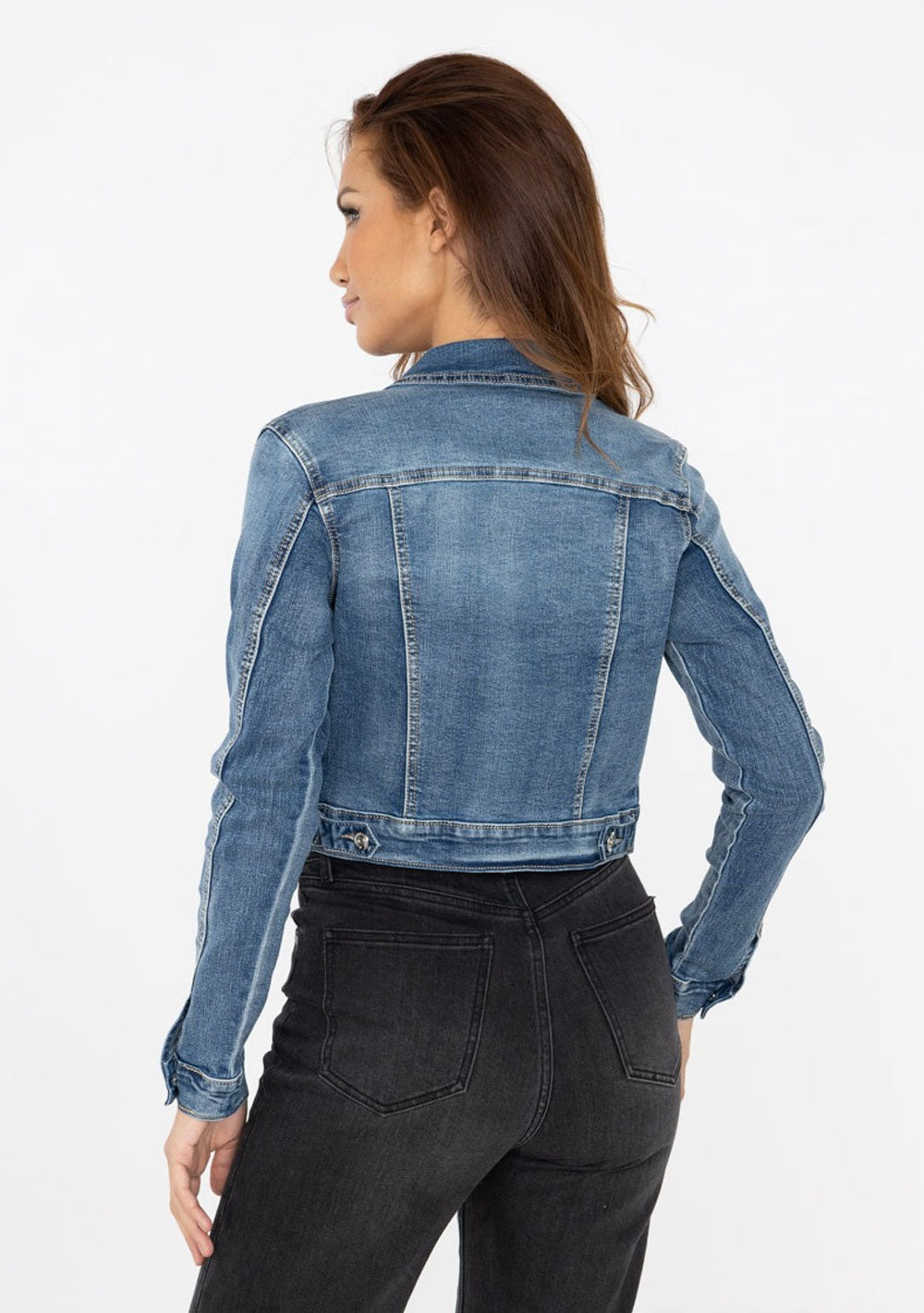 ♡ Kurze Jeansjacke mit Stretchmaterial