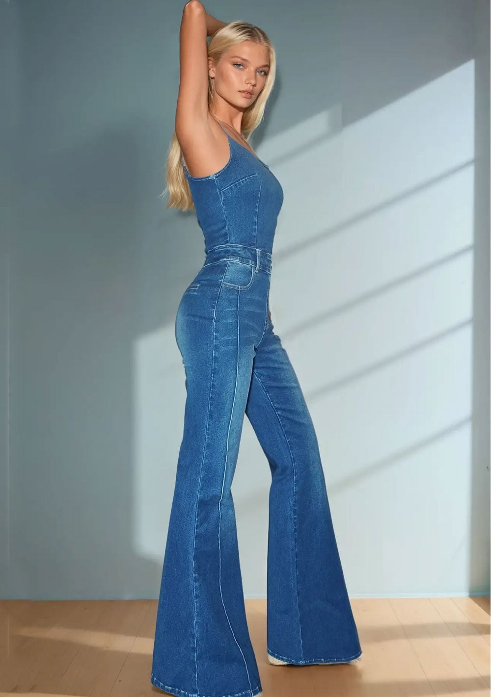 ♡ Jumpsuit aus Stretch-Denim