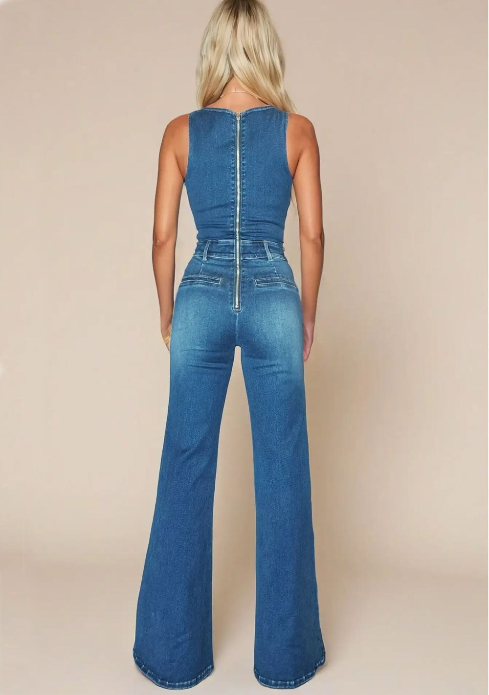 ♡ Jumpsuit aus Stretch-Denim