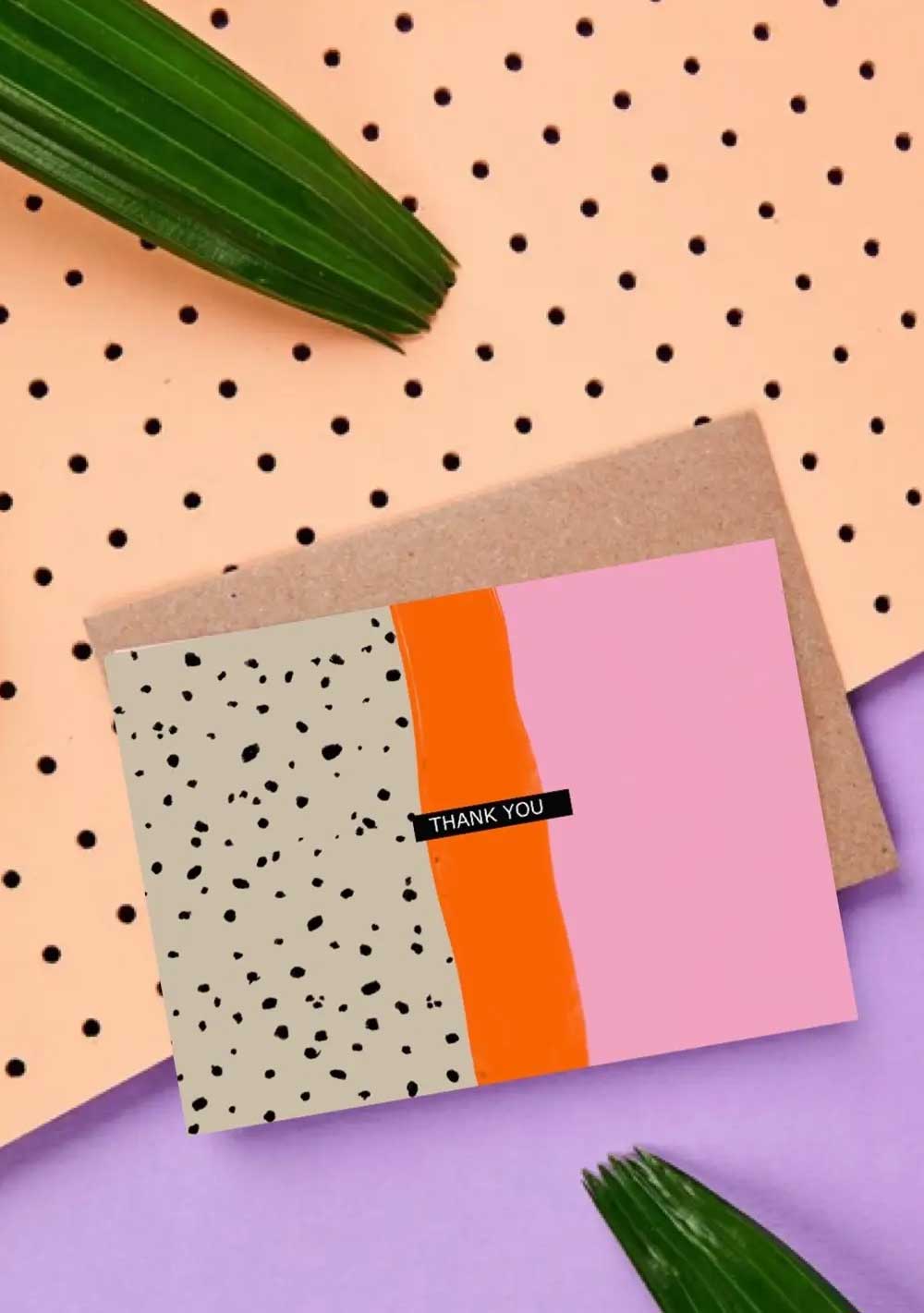 ♡ Postkarte "Thank you"