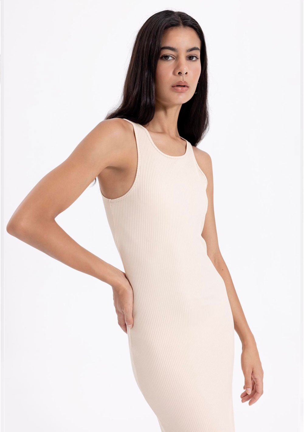 ♡ Bleistift Midikleid in Rippstrick