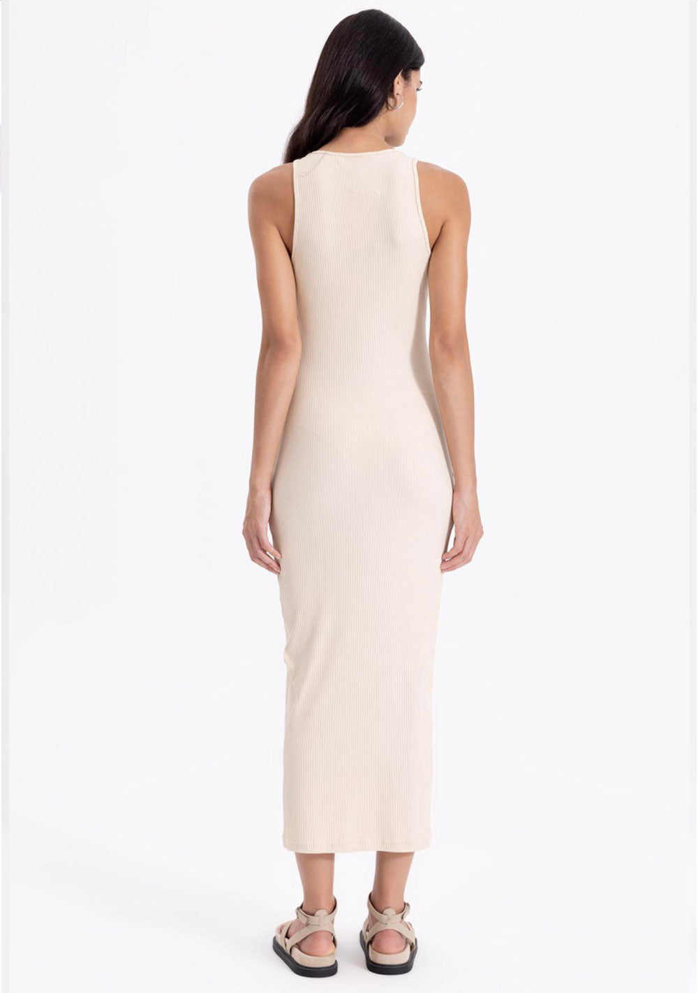 ♡ Bleistift Midikleid in Rippstrick