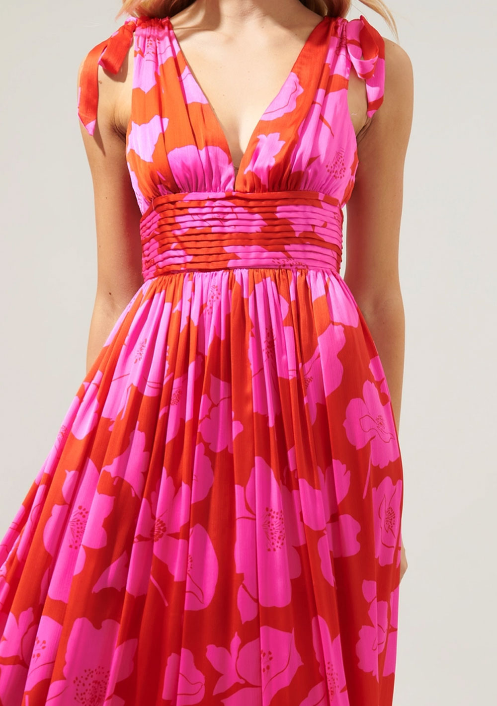 ♡ Maxikleid mit plissiertem Bund