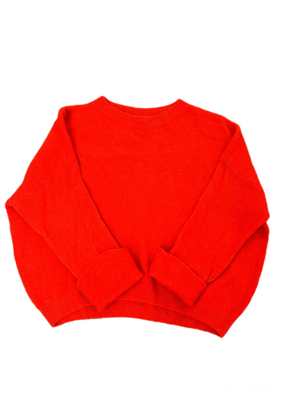 ♡ Strickpullover mit Krempelarm