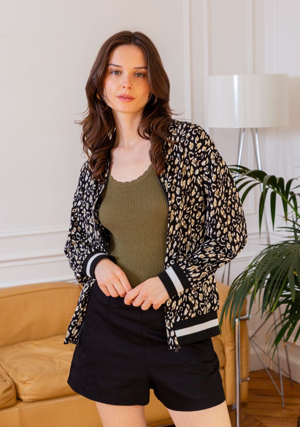 ♡ Blouson mit Leoprint