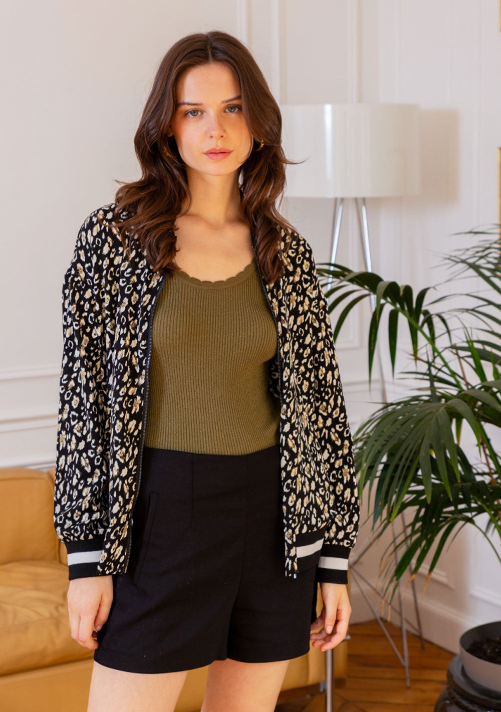 ♡ Blouson mit Leoprint