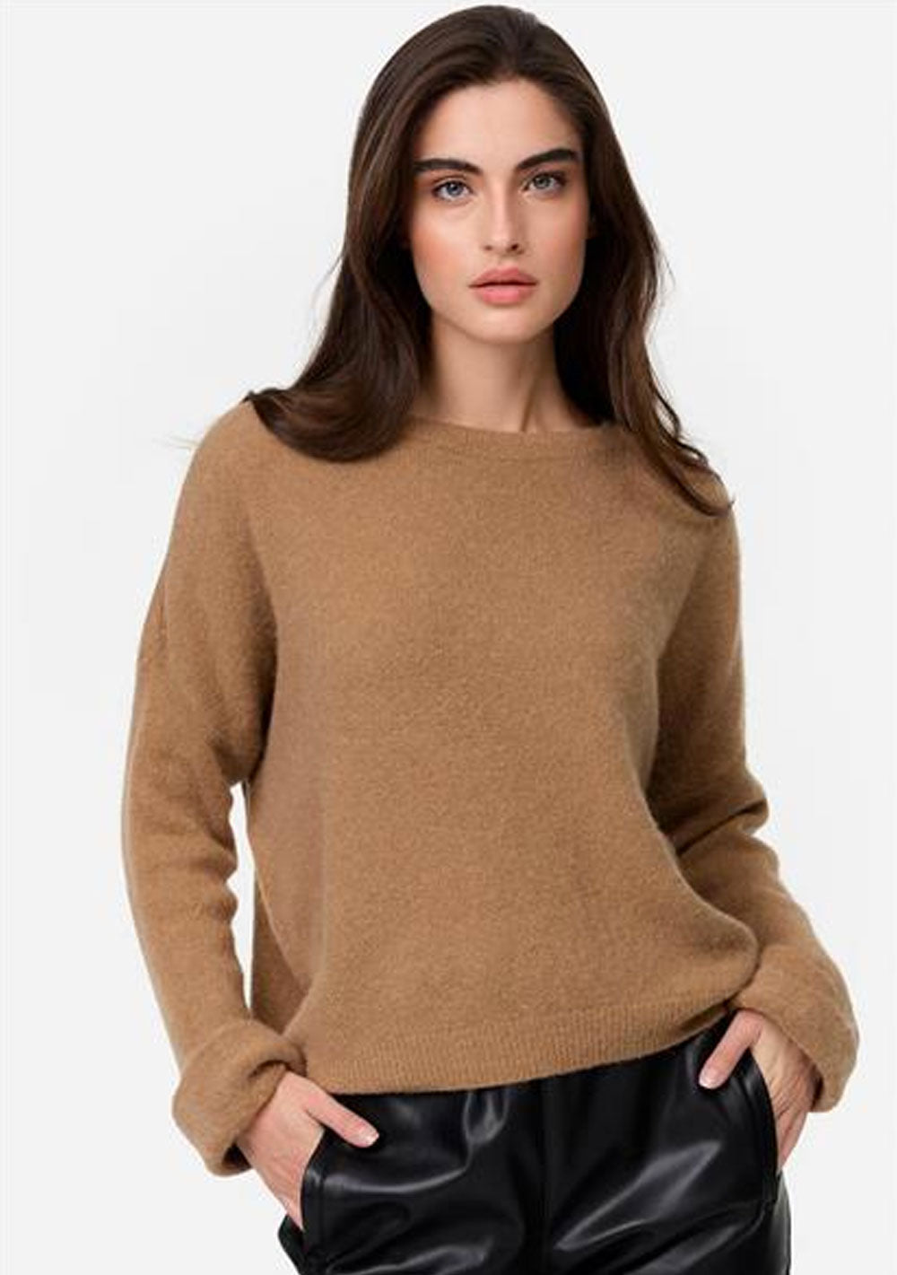 ♡ Strickpullover mit Krempelarm