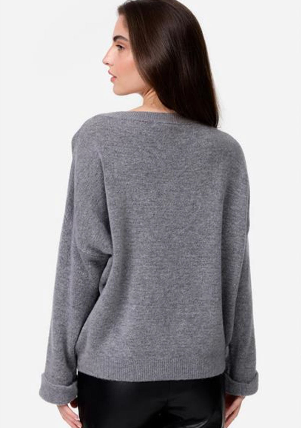 ♡ Strickpullover mit Krempelarm