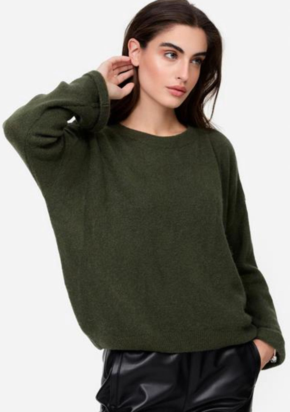 ♡ Strickpullover mit Krempelarm