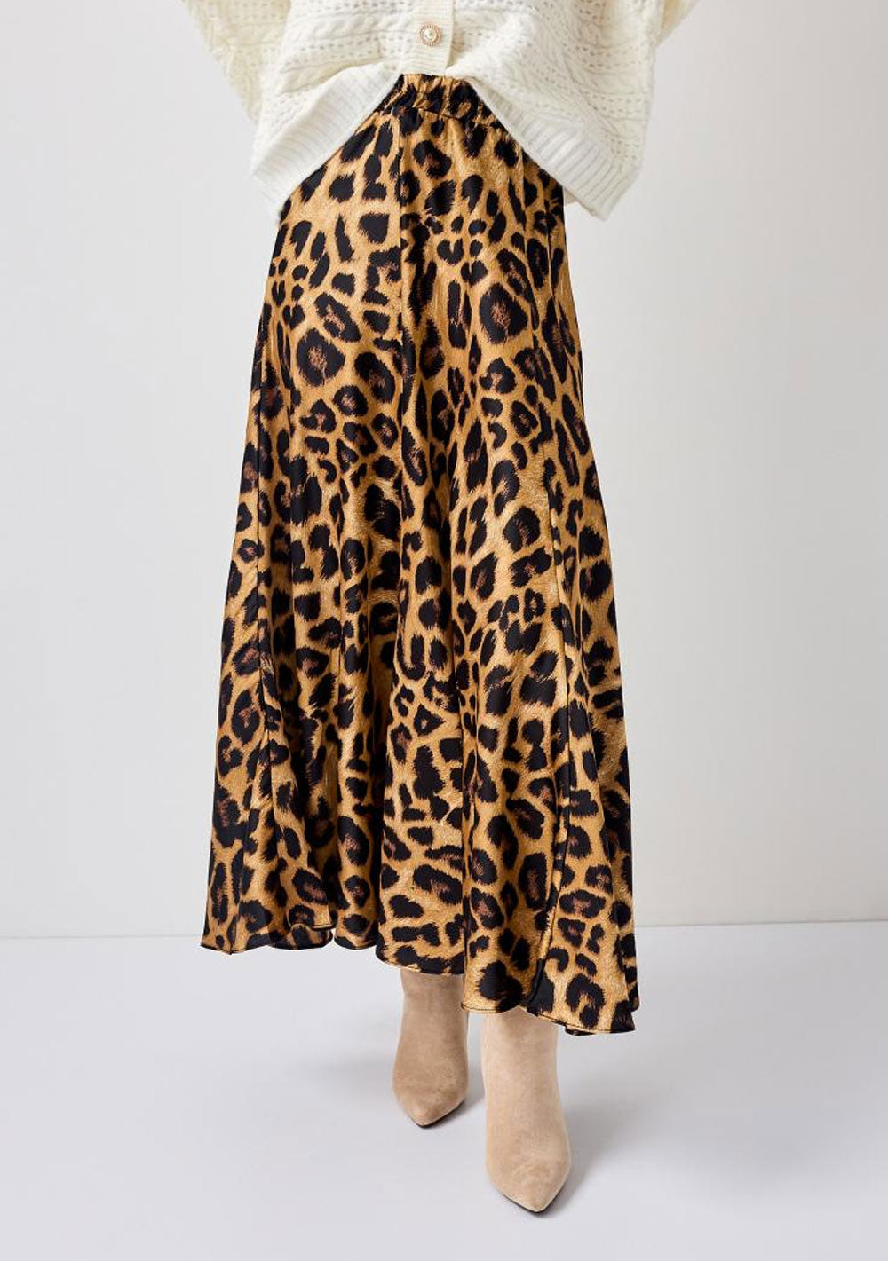 ♡ Midi-Rock mit Leopardenprint
