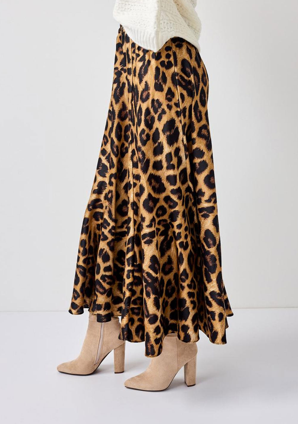 ♡ Midi-Rock mit Leopardenprint