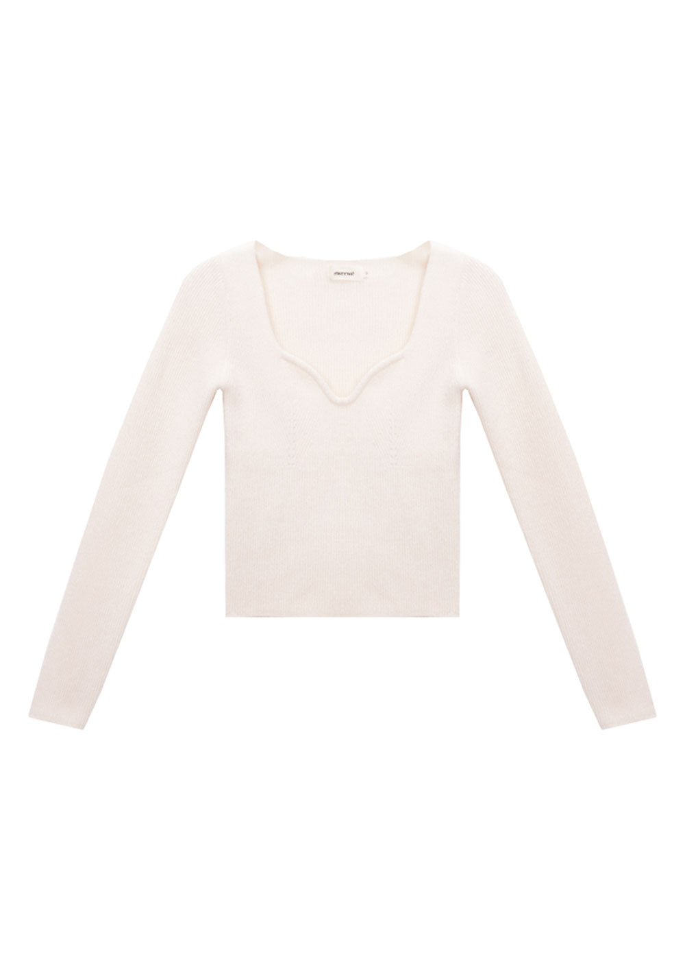 ♡ Rippstrick Pullover mit Herzausschnitt