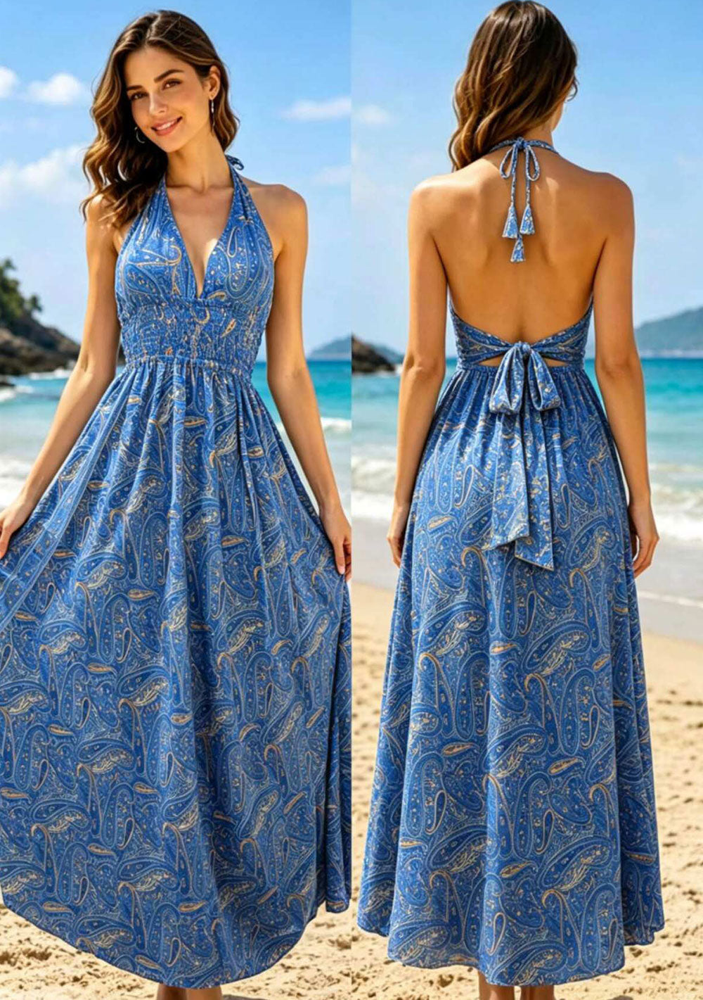 ♡ Neckholder Maxikleid