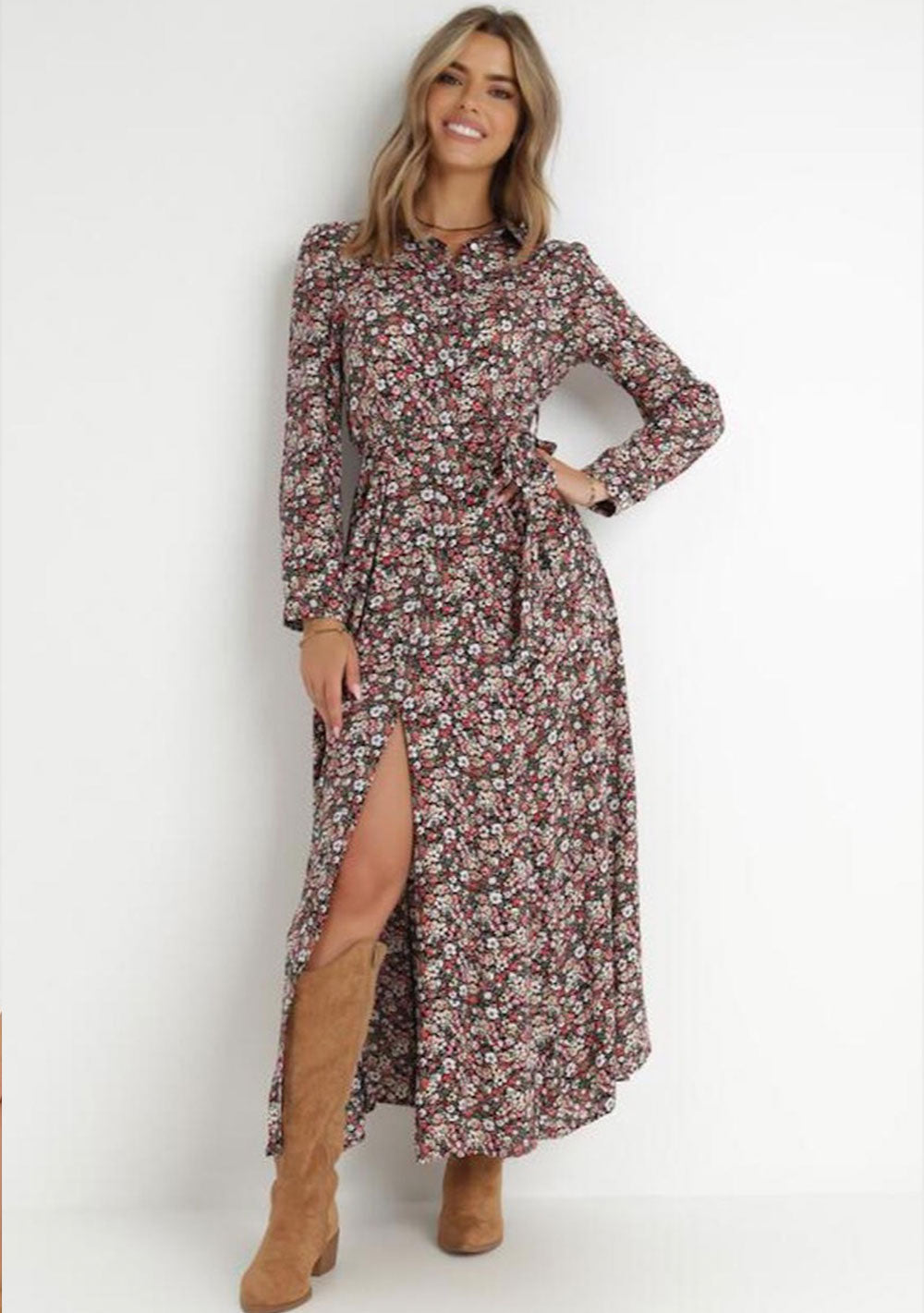 ♡ Hemdblusenkleid mit Blütenprint