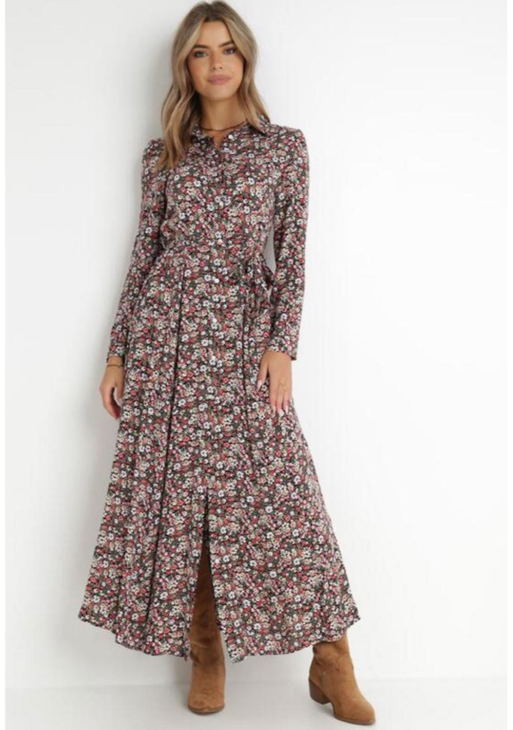 ♡ Hemdblusenkleid mit Blütenprint