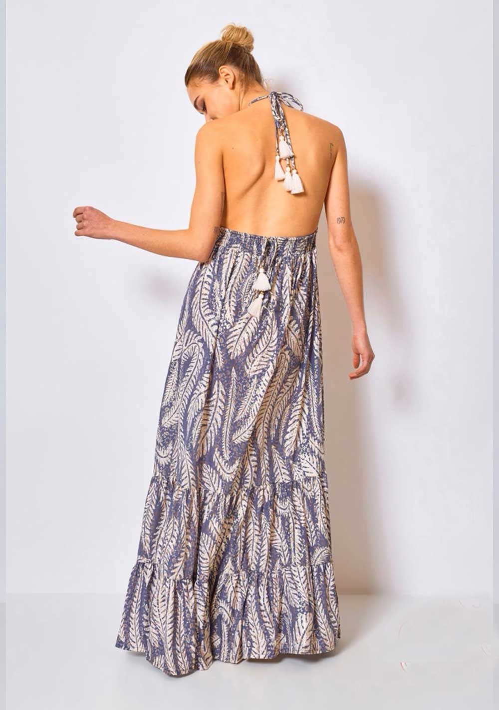 ♡ Rückenfreies Maxikleid