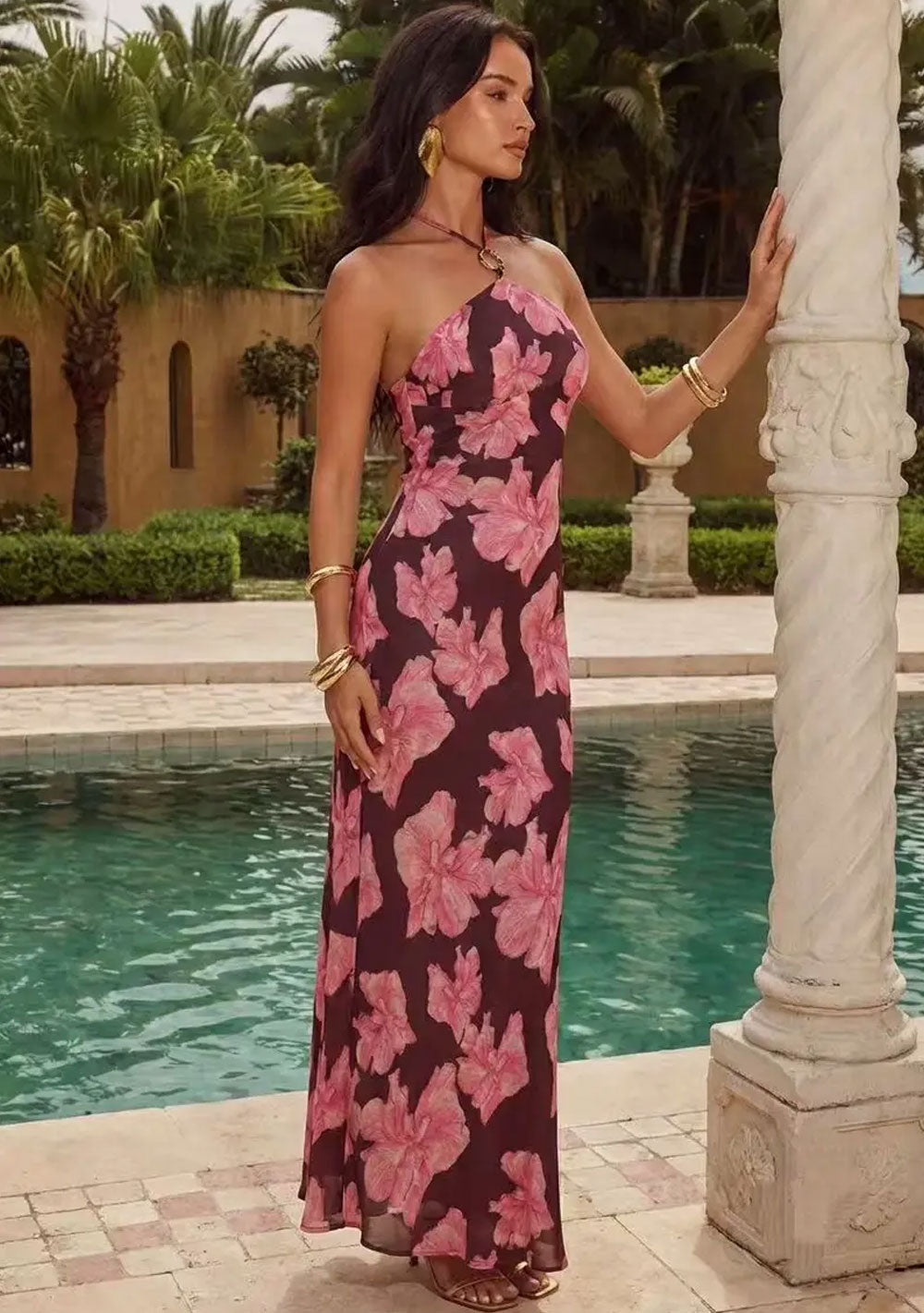♡ Figurbetontes Maxikleid
