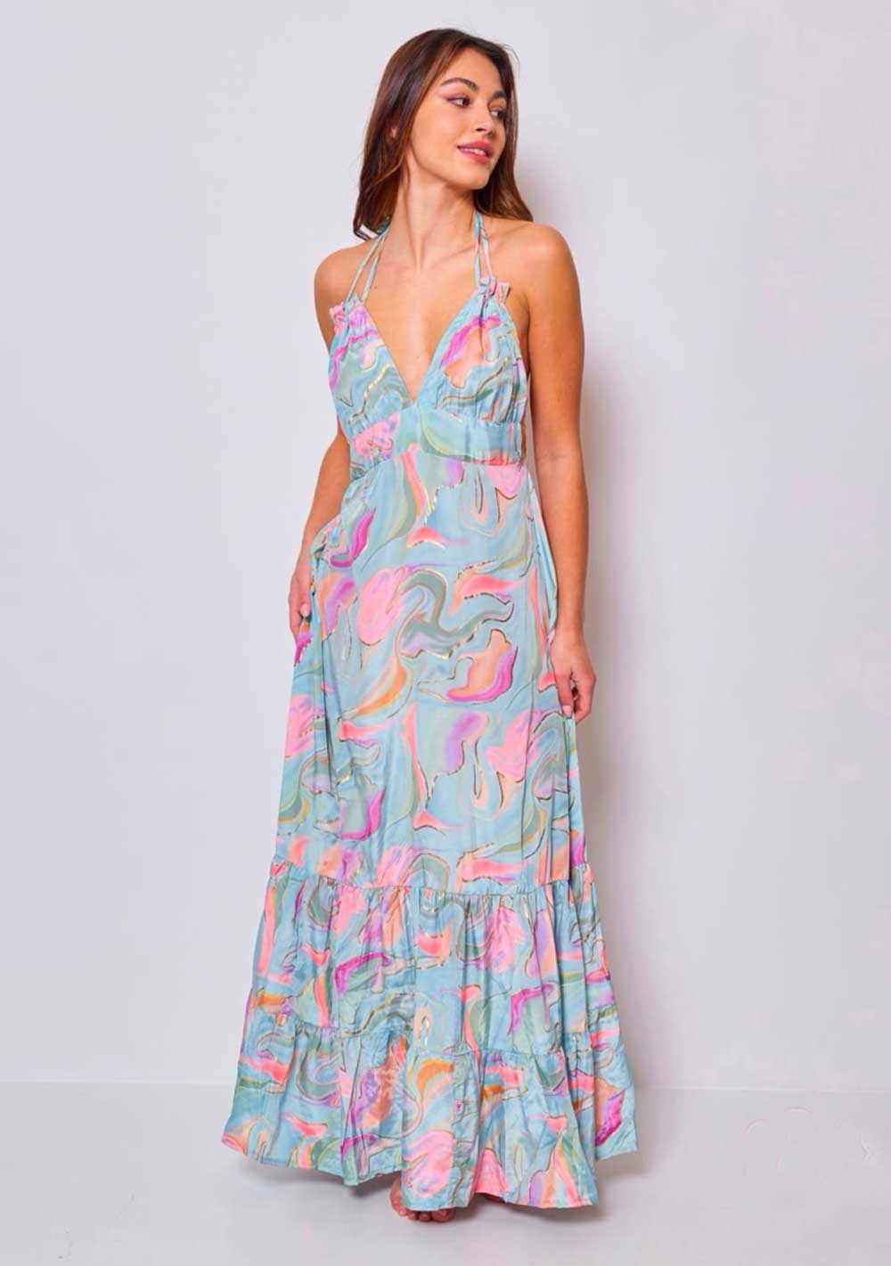 ♡ Rückenfreies Maxikleid